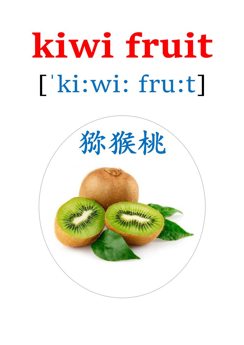 英语卡片20多种水果的英语单词,英语卡片水果种类