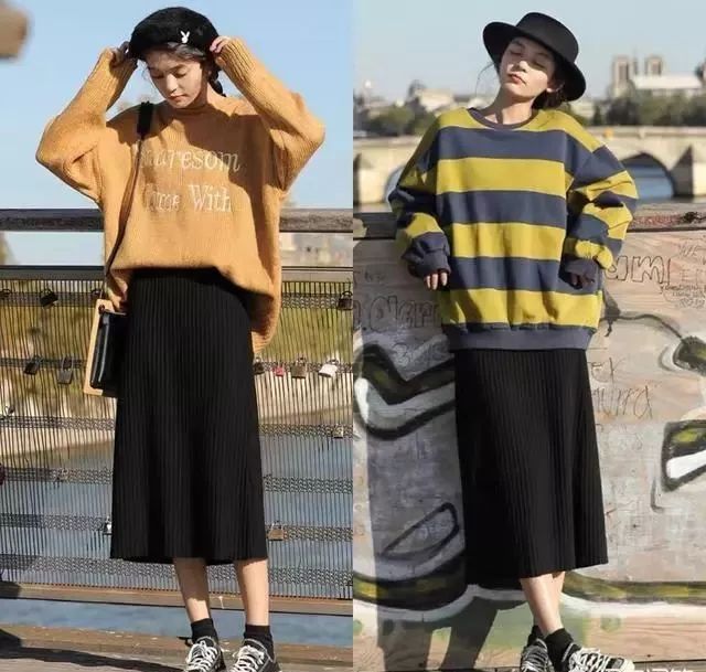 针织开衫搭配半身裙秋冬,秋冬针织半身裙怎么搭