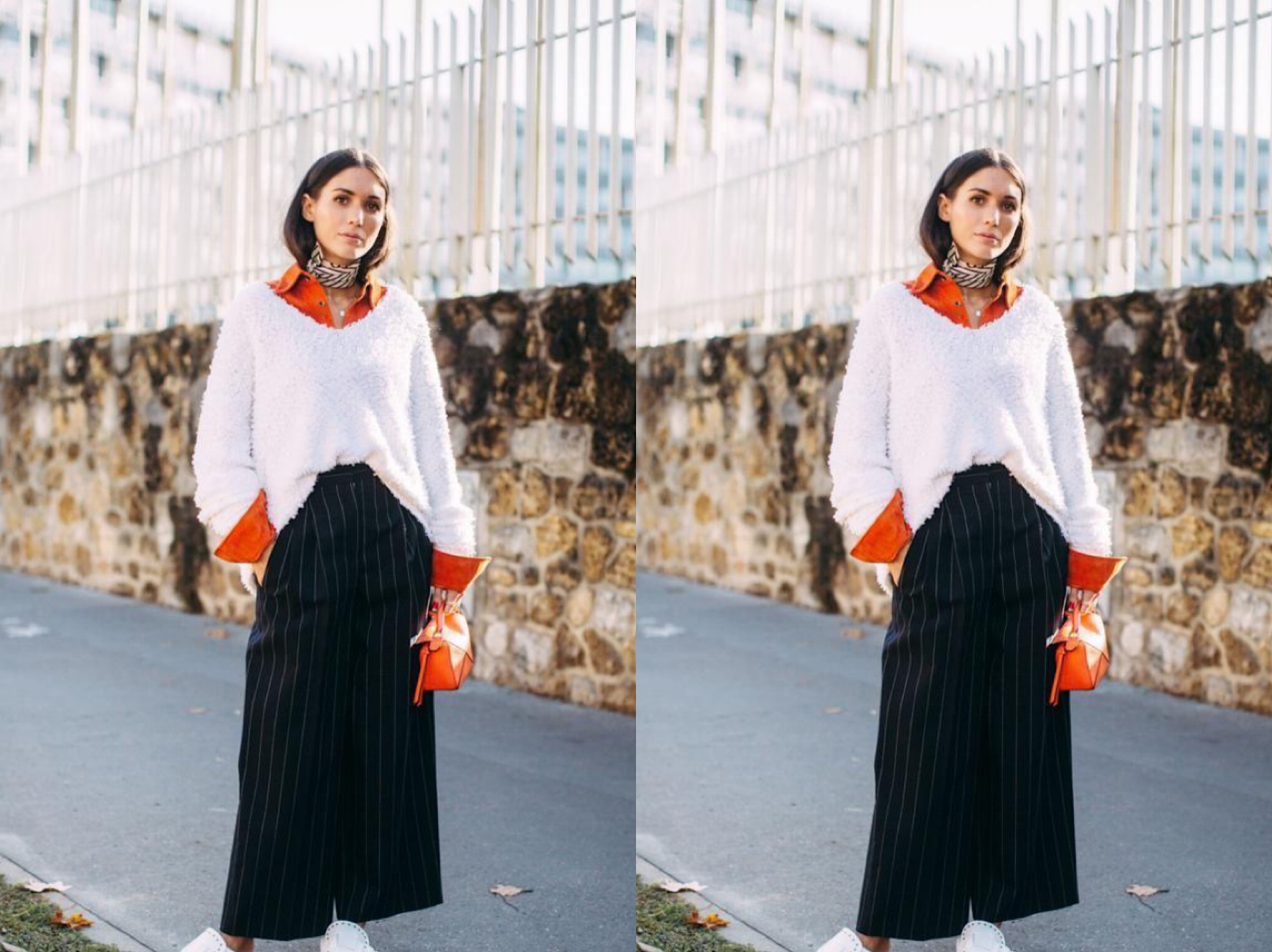 冬款慵懒套头大v领毛衣怎么搭配,内搭推荐冬v领显瘦厚毛衣