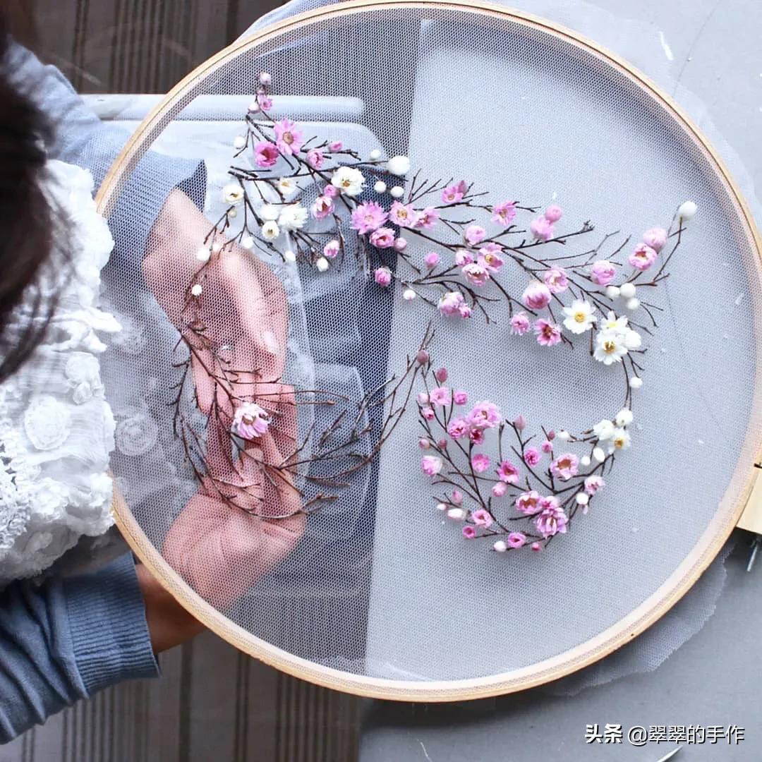 干花刺绣来源,干花刺绣图案