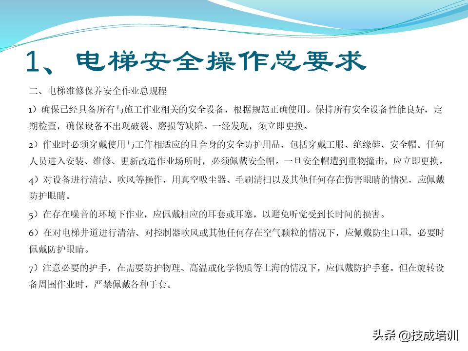 电梯的管理与维修ppt,30页ppt视频教程