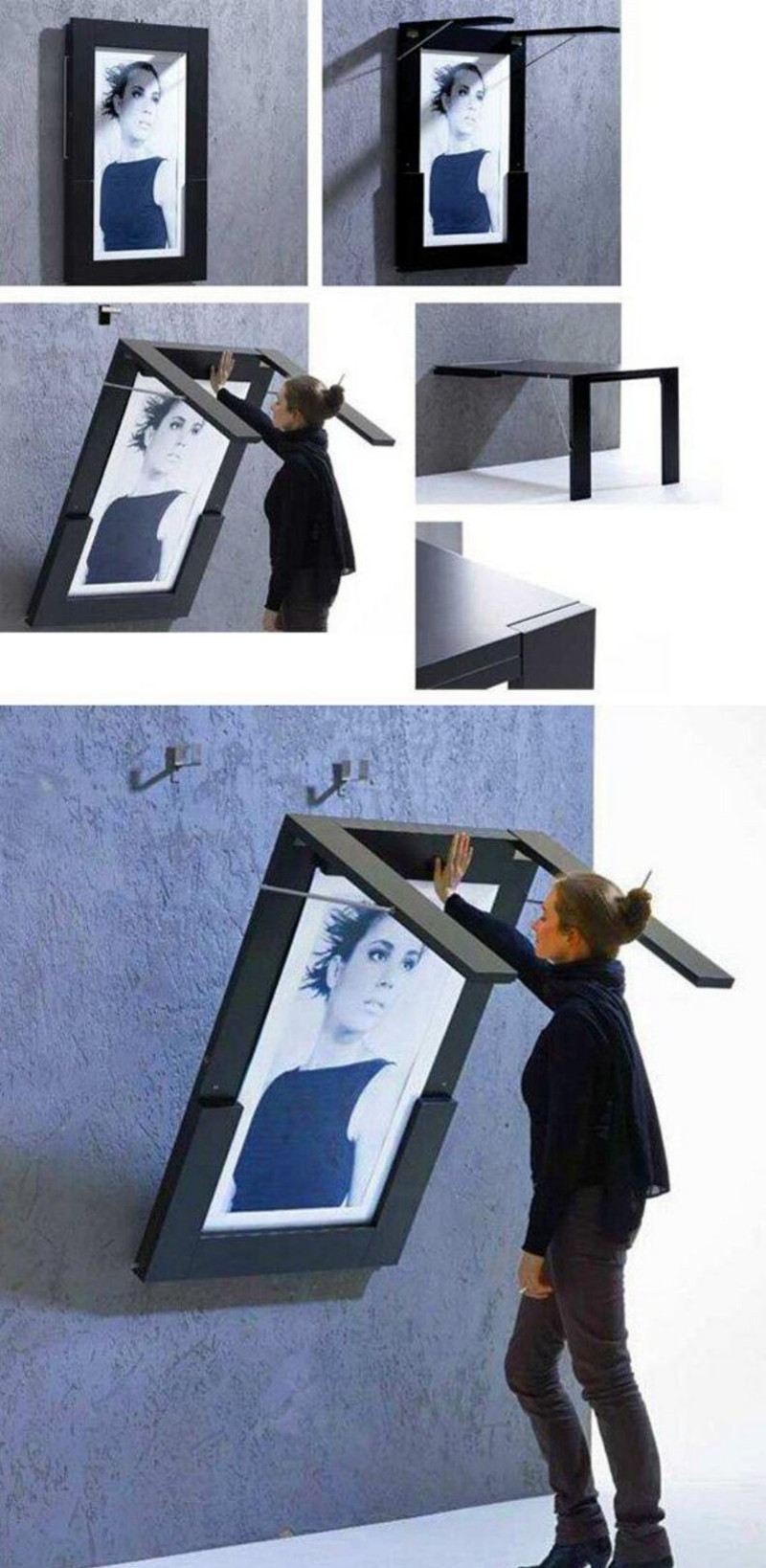 小户型用折叠家具是将就？这些创意折叠家具却让小户型高级感十足