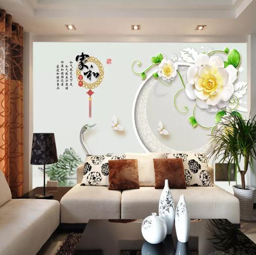 客厅沙发浮雕立体挂画背景墙,现代装饰风格电视背景墙效果图