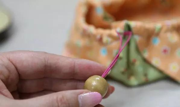 手工布艺抽绳收纳材料包,创意diy布艺抽绳钥匙包