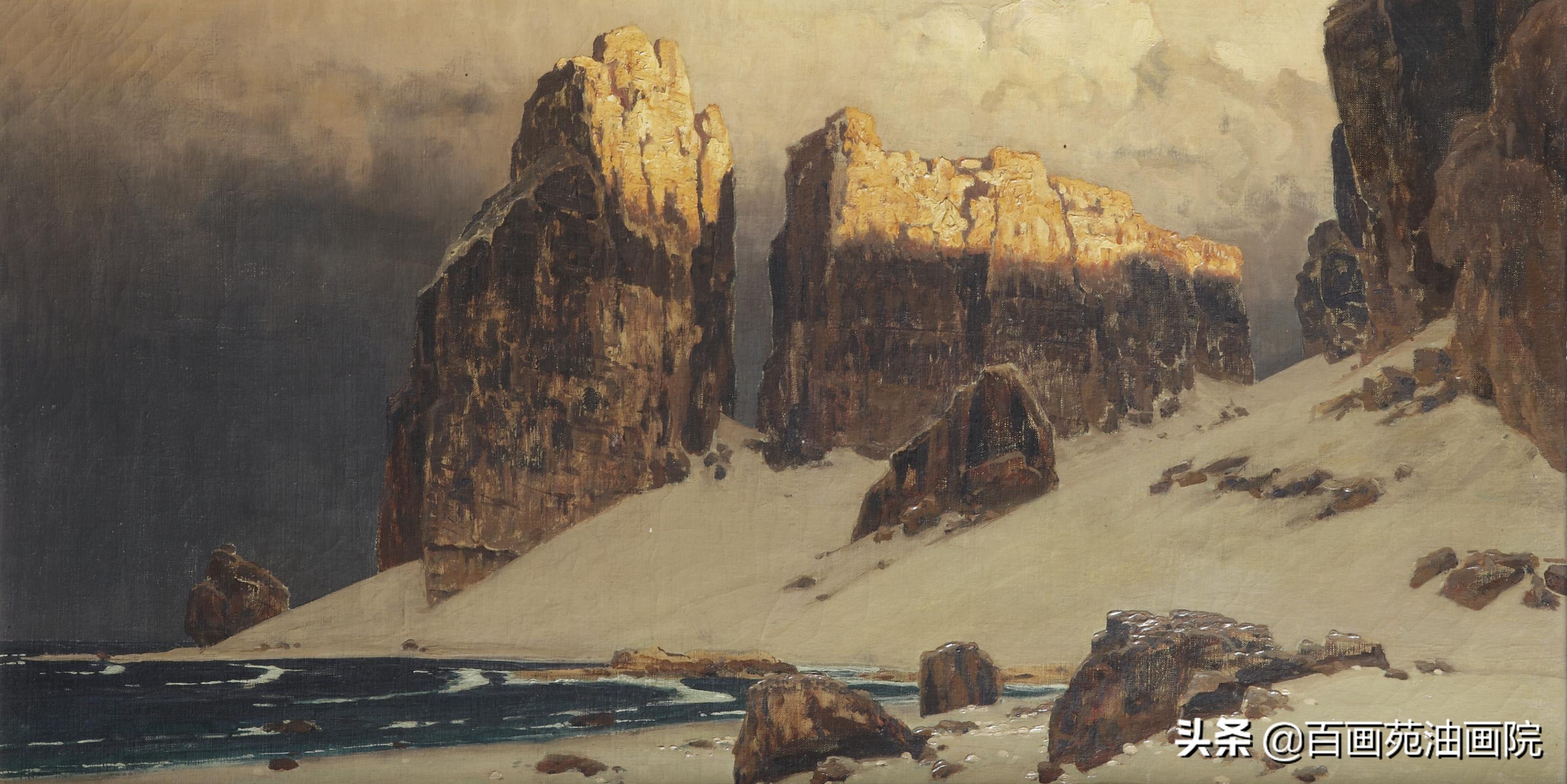 油画风景教程简单又好看,油画风景第一遍技巧