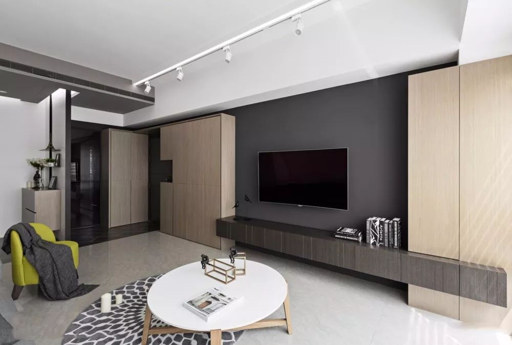 客厅地砖颜色怎么选现代简约款,冠珠摩卡灰地砖客厅效果图