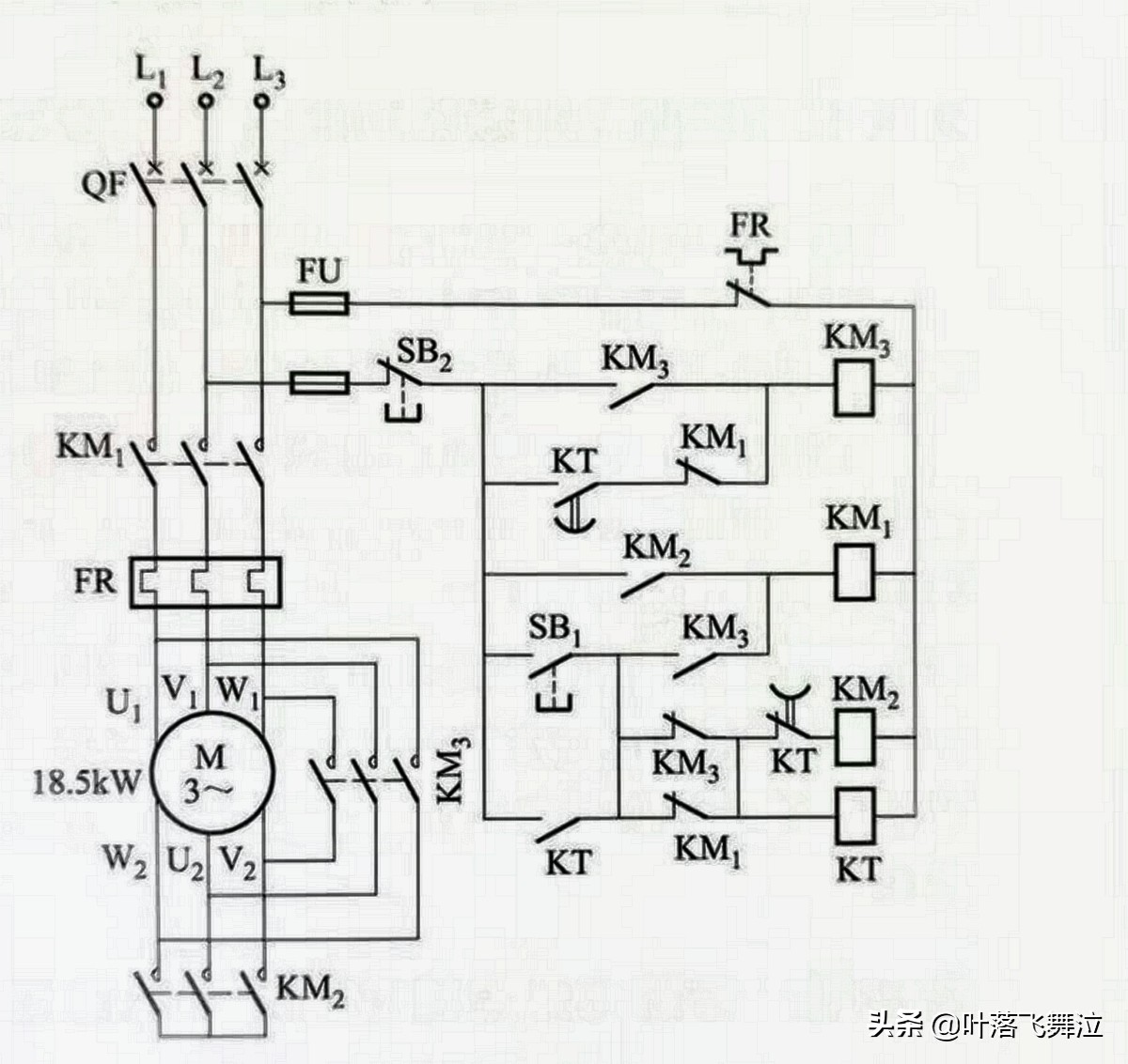 星三角降压启动带综合保护器,星三角降压启动互锁线路图