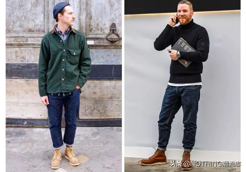 男人穿白色牛仔裤配什么鞋子好看,男士穿呢子大衣牛仔裤配什么鞋子