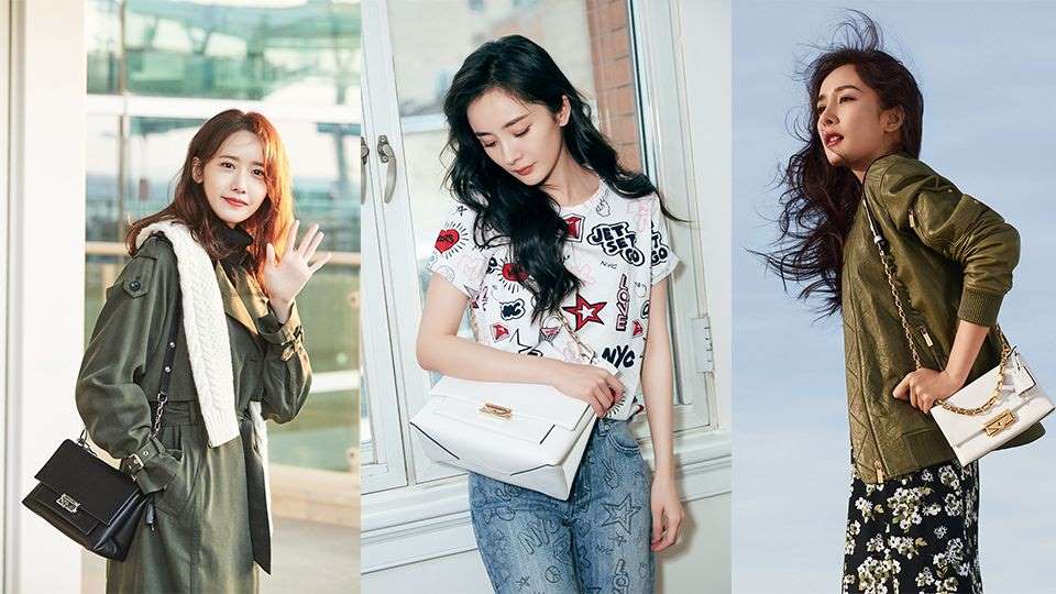 michaelkors红色锁头包搭配,michaelkors杨幂荷花裙