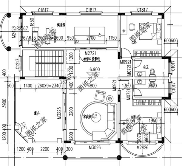 三间三层户型,三间三层不带罗马柱农村自建房