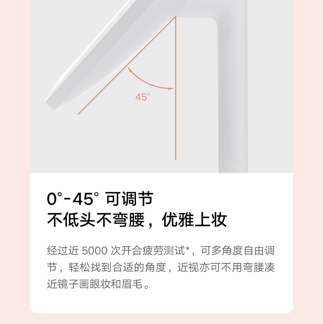 米家led化妆镜拆解,室内还原阳光的补光灯