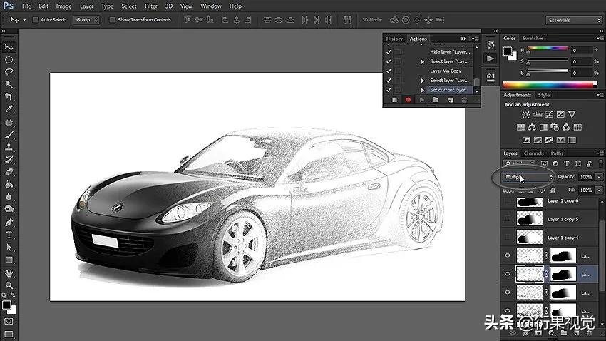 ps软件怎么制作照片,ps创意素描教程