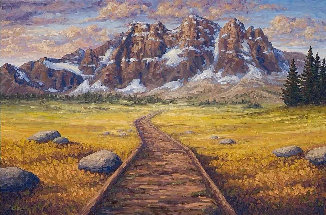 唯美壮丽的印象派风景油画,意境优美的古典风景油画欣赏