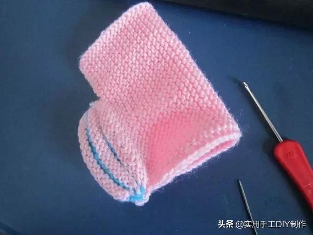 针织小孩鞋子花边教程,0-1岁婴儿春秋毛线鞋编织大全