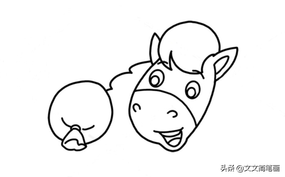 小马过河的简笔画绘本,小马过河简笔画连环画完整版