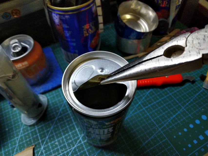 椰子汁罐制作酒精炉,自己制作猛火酒精炉