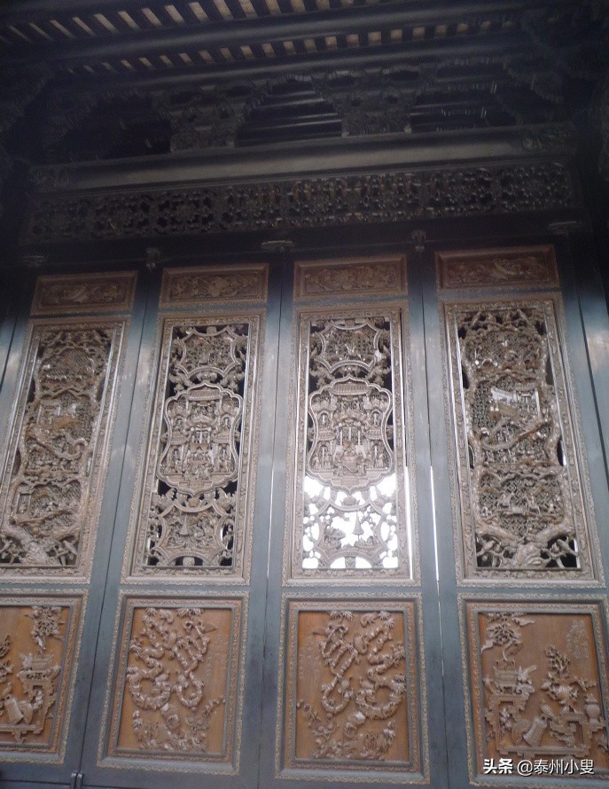 陈家祠的木雕作品,陈家祠天官赐福木雕摆件