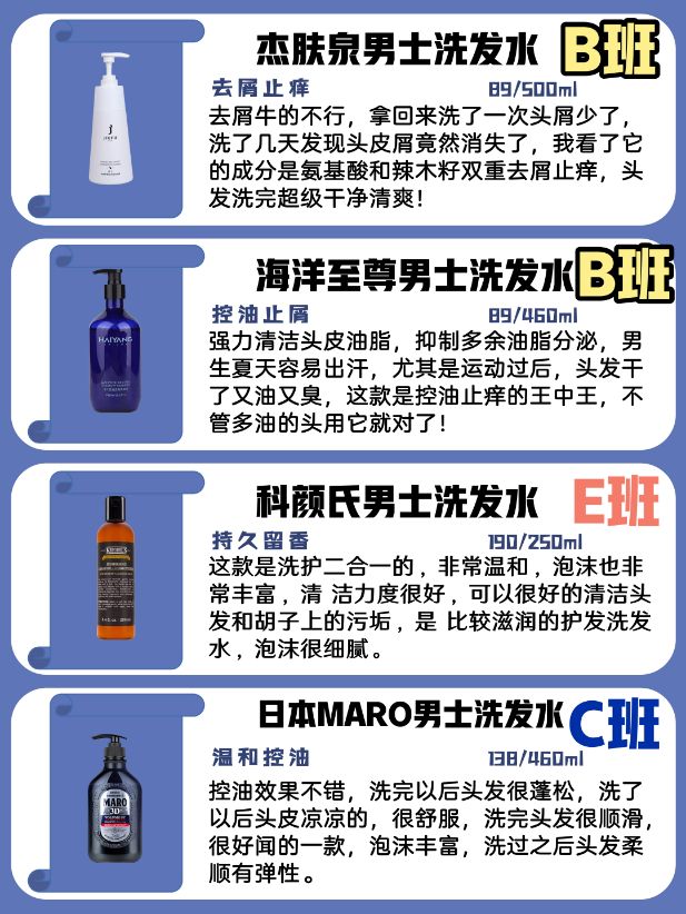 男士推荐的10款洗发水,便宜又好用的男士洗发水推荐