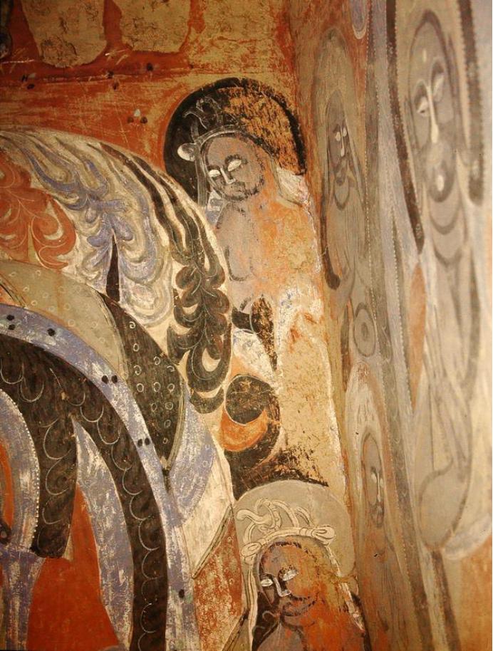 敦煌428窟介绍,敦煌329窟壁画飞天图