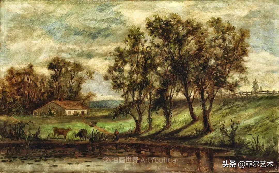 欧洲田园油画风景图片大全,古典油画风景美丽乡村