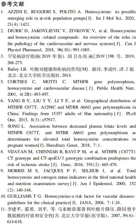 高同型半胱氨酸血症专家共识,高同型半胱氨酸血症诊疗专家共识