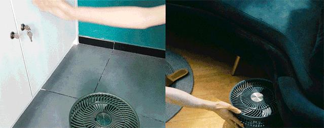 静音无叶风扇带加湿器,风扇小型静音可充电折叠