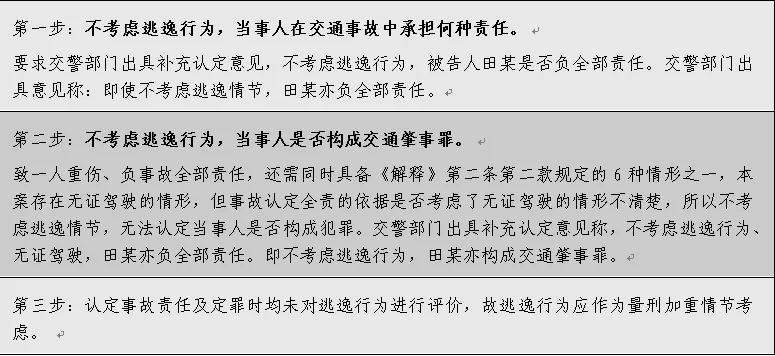 交通肇事罪中逃逸行为的评价分析,逃逸情节的重复评价