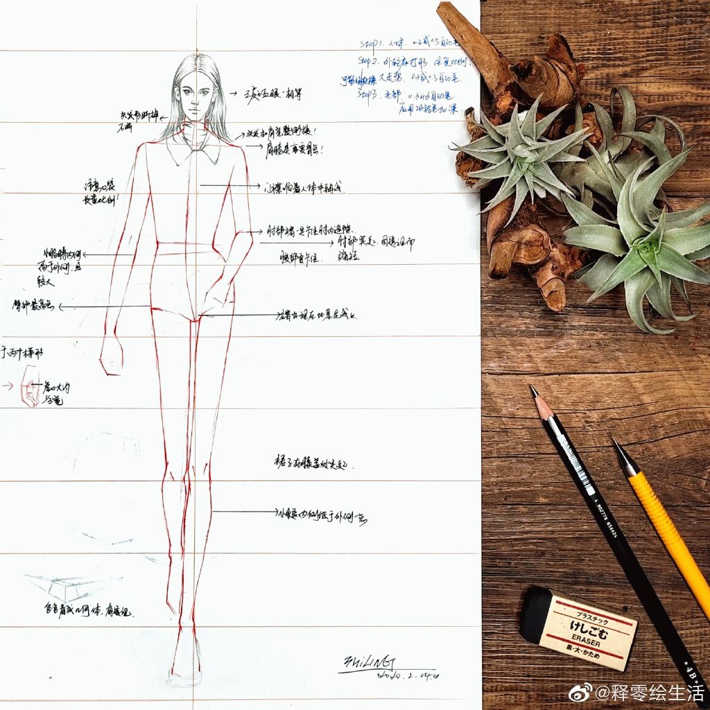 教你画衣服设计图,设计衣服手绘画简单教程整套