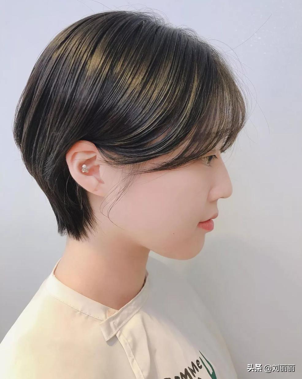 女生短发别针造型,所有女生剪完不用打理的减龄短发