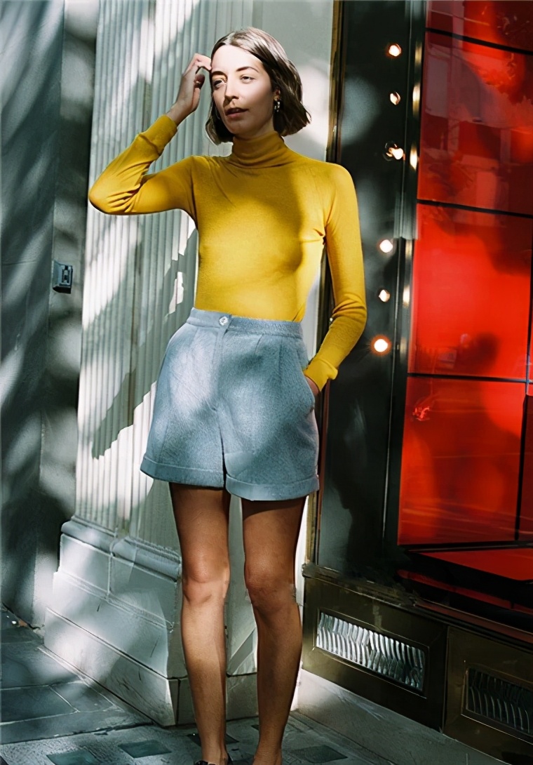 燕麦色针织打底衫,火龙果色针织打底衫