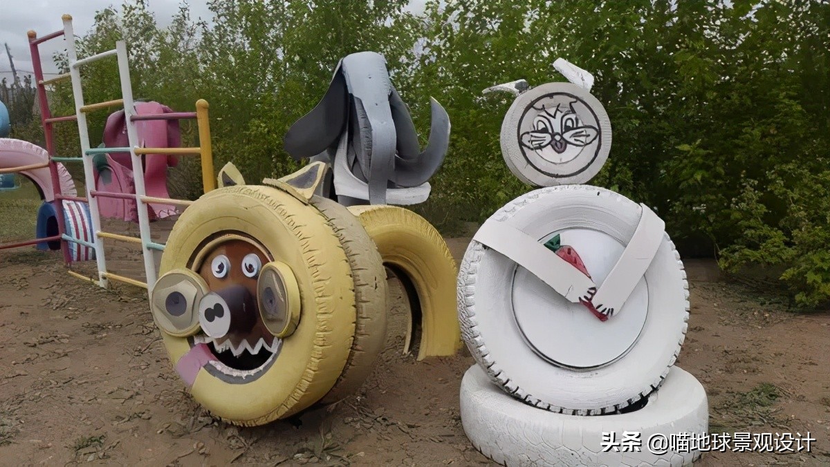 废旧轮胎再利用脑洞大开创意无限,废旧轮胎利用创意作品