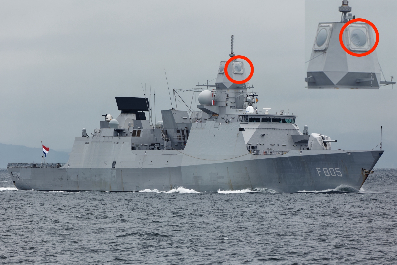 长见识了，相控阵雷达罩子竟然是充气的，荷兰护卫舰在日本出洋相