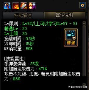 dnf手游漫游银弹对技能生效吗,dnf技能加点比别人少