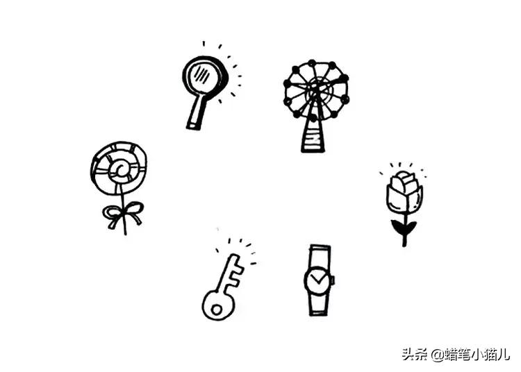 简笔画临摹怎么拍视频,彩铅500幅临摹简笔画