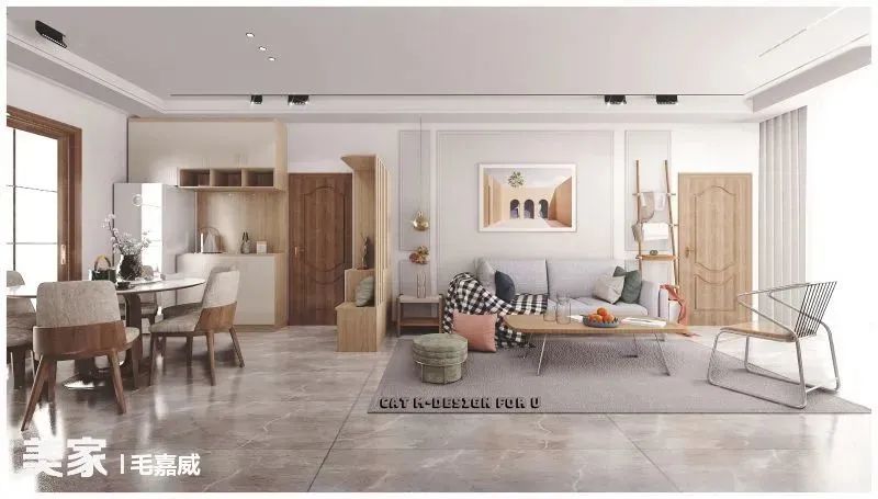 好看的客餐厅效果图,60平方客餐厅一体装修效果图大全