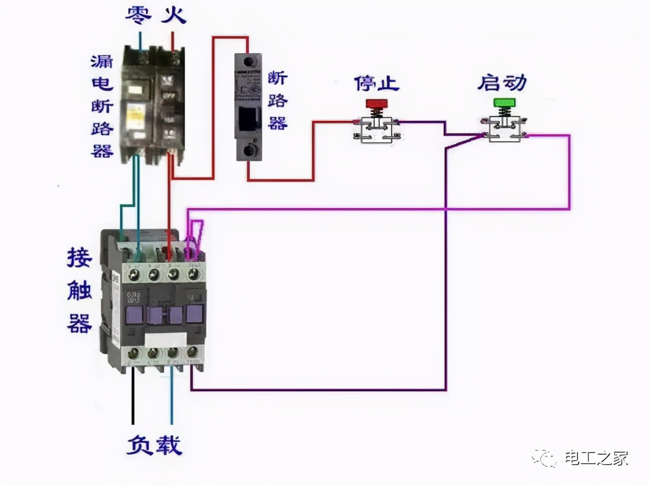 电表脱扣器和断路器接线图,abb断路器接电表接线图