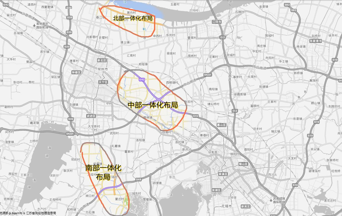 关于常锡城市空间布局的一体化:常州一心向东,奈何无锡不愿向西