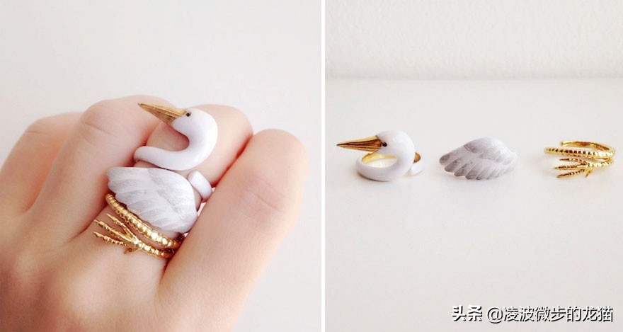 随身携带迷你可爱的小动物,呆萌小可爱套装摆件