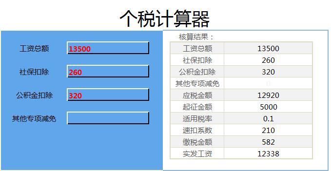 工资个税计算器自动生成,薪酬计算管理系统