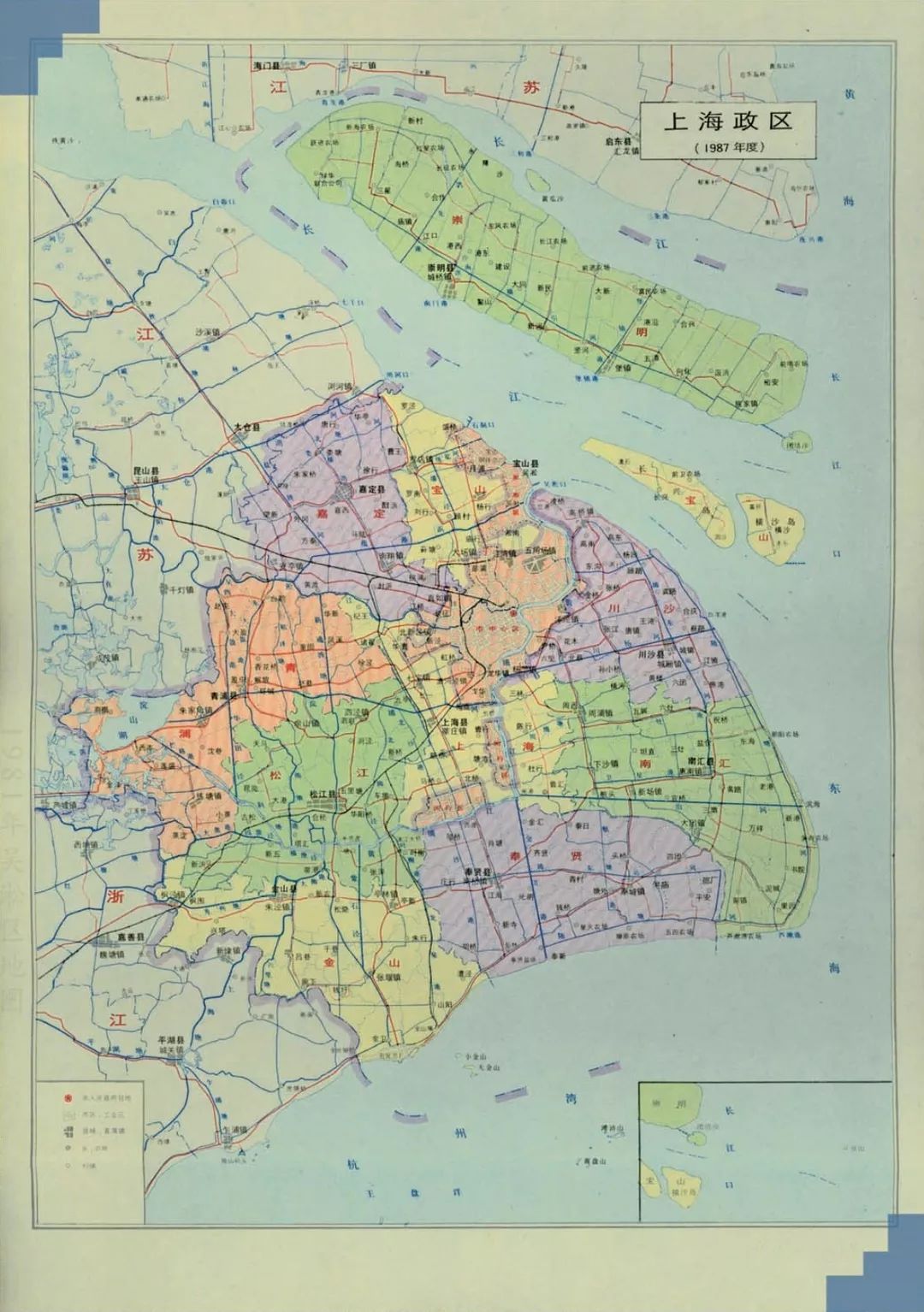 上海市版图演变全过程,上海市区行政地图变迁