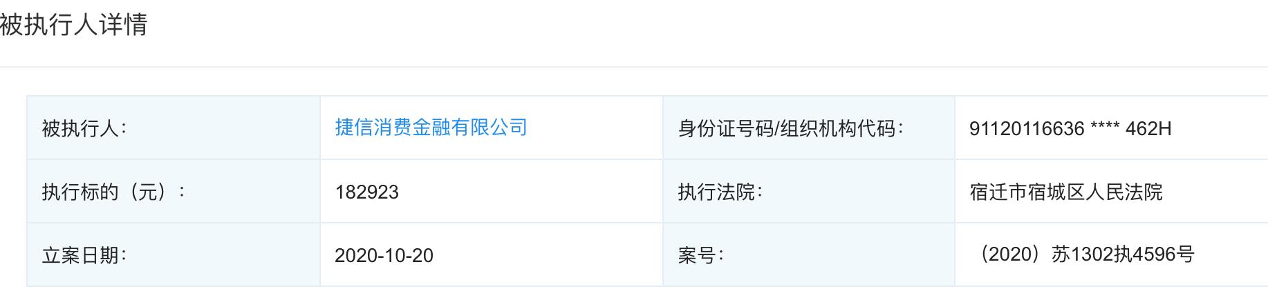 捷信被执行的结果,捷信被法院列为被执行人了吗