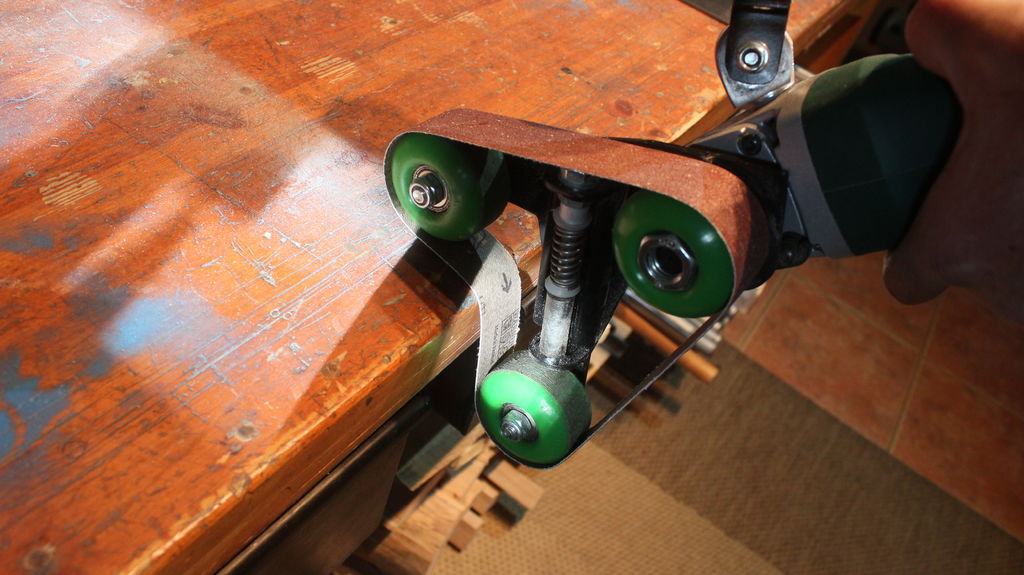 角磨机改装砂带抛光机,自制角磨机改装视频