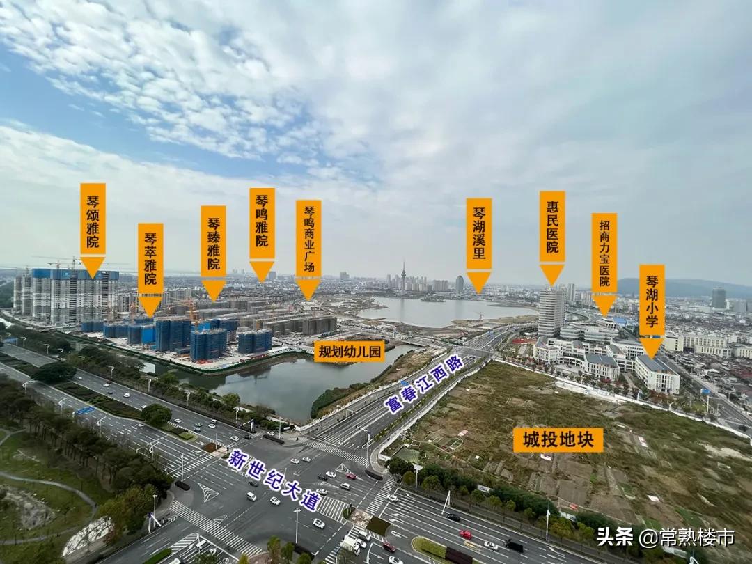 琴湖公园航拍,现场实景俯瞰图