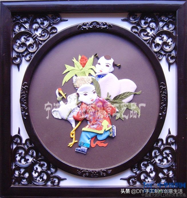 布艺diy拼布图案贴画,布画diy手工制作大全