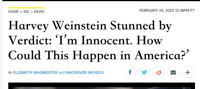 好莱坞大亨韦恩斯坦被判,韦恩斯坦最新判决
