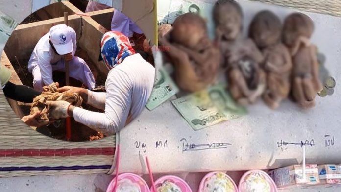 泰国挖出多年前古尸,泰国古曼童墓地