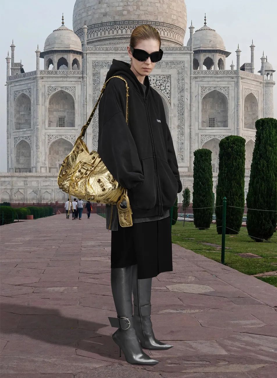 复古辣妹腋下包小众质感新月包,意大利腋下包推荐小众高级款