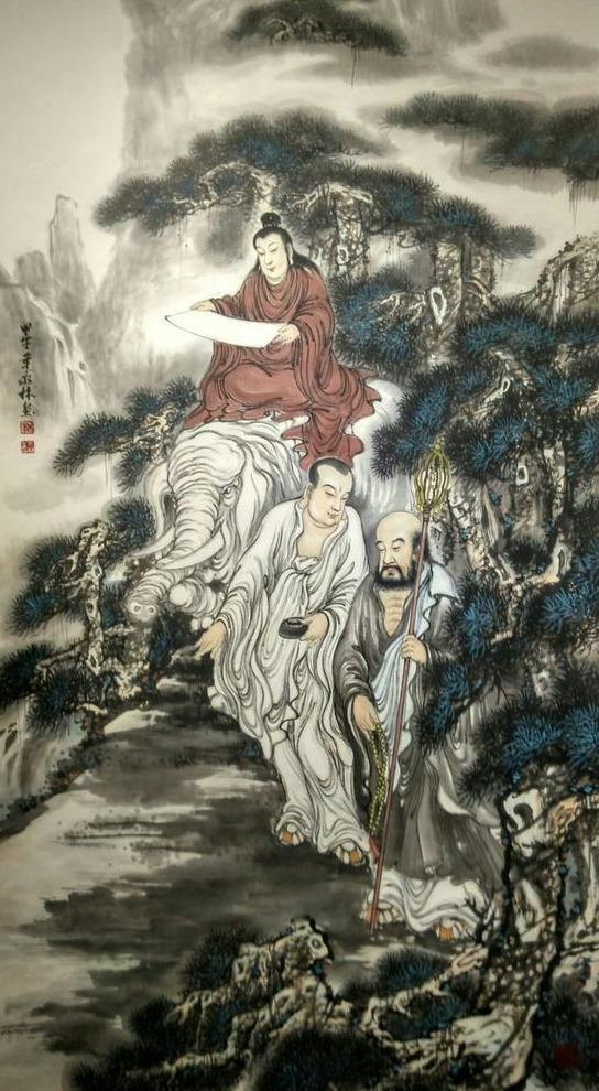 观音三尊十八罗汉,十八罗汉组合图