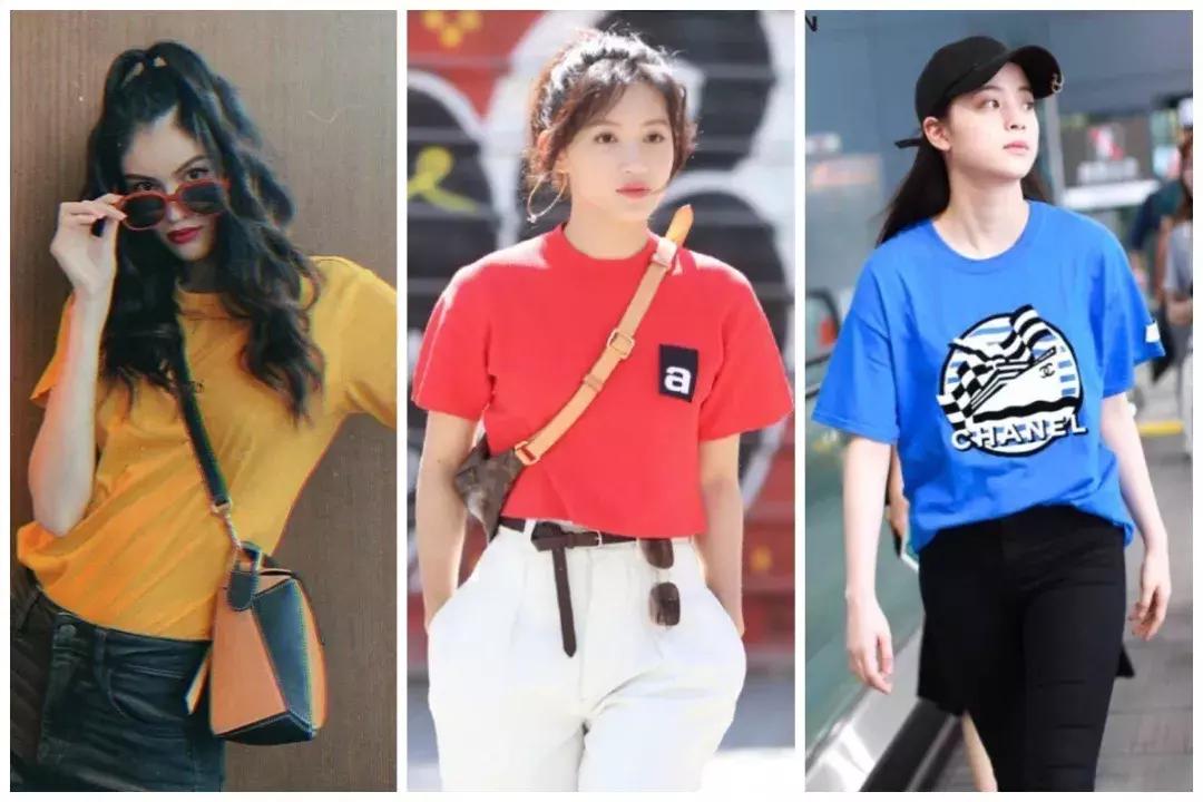 今年流行的明星同款t恤,明星同款时髦休闲t恤