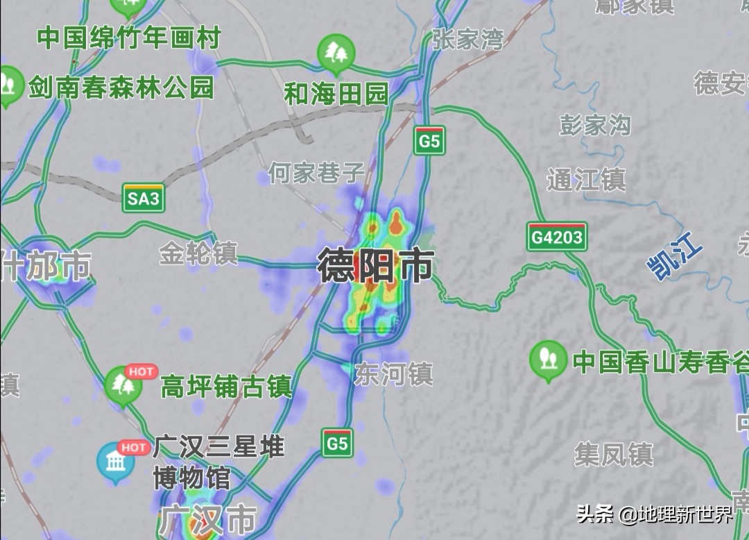 晚6点，四川18市3自治州热力图对比